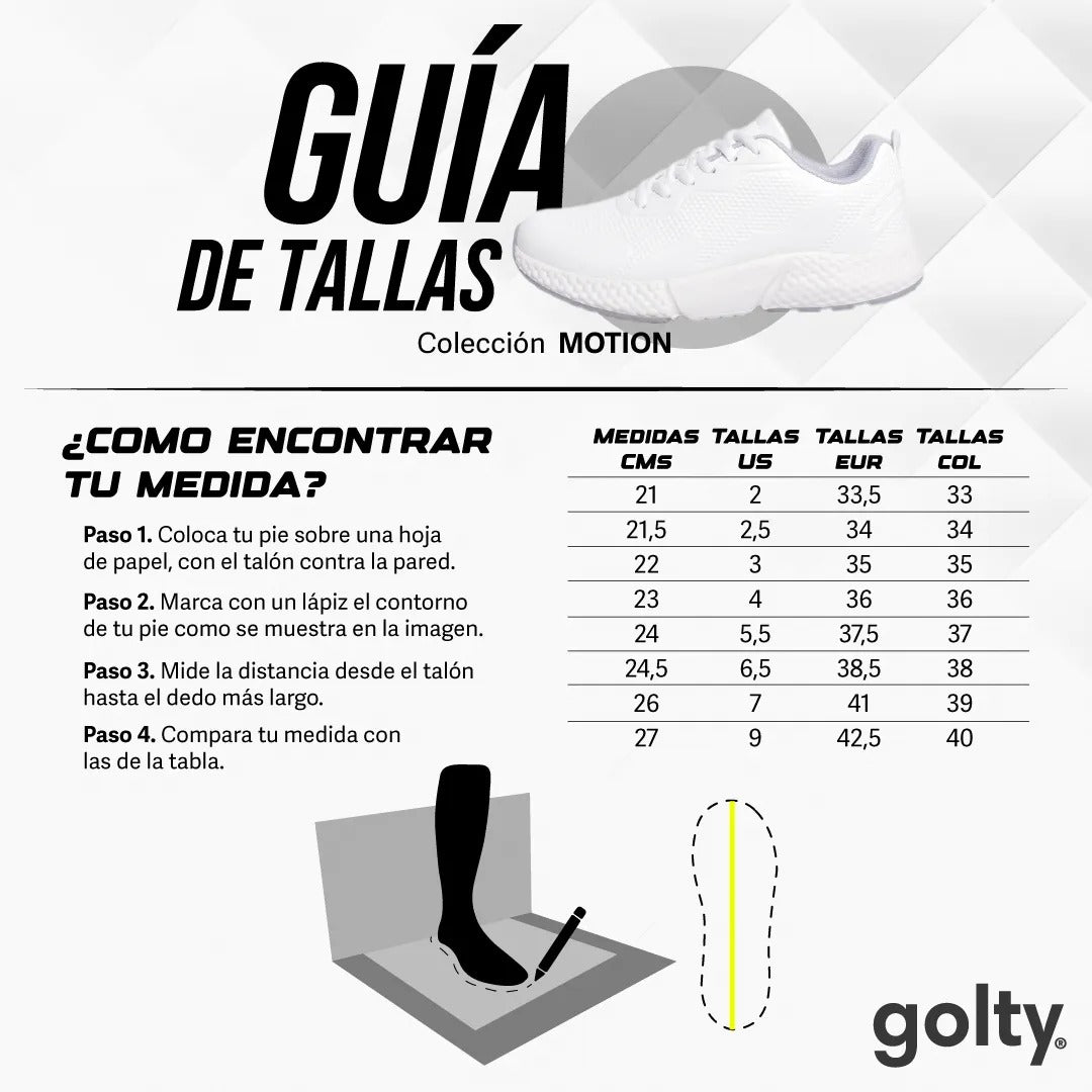 CALZADO ESCOLAR GOLTY MOTION BLANCO