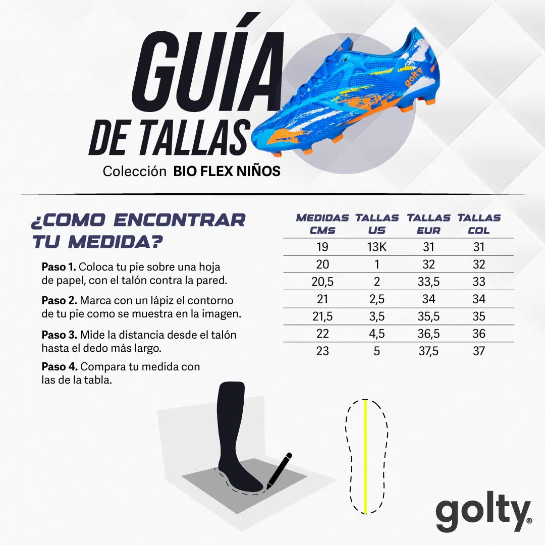 KIDS ZAPATILLA LISA PRO GOLTY NEW BIOFLEX FLYKNIT