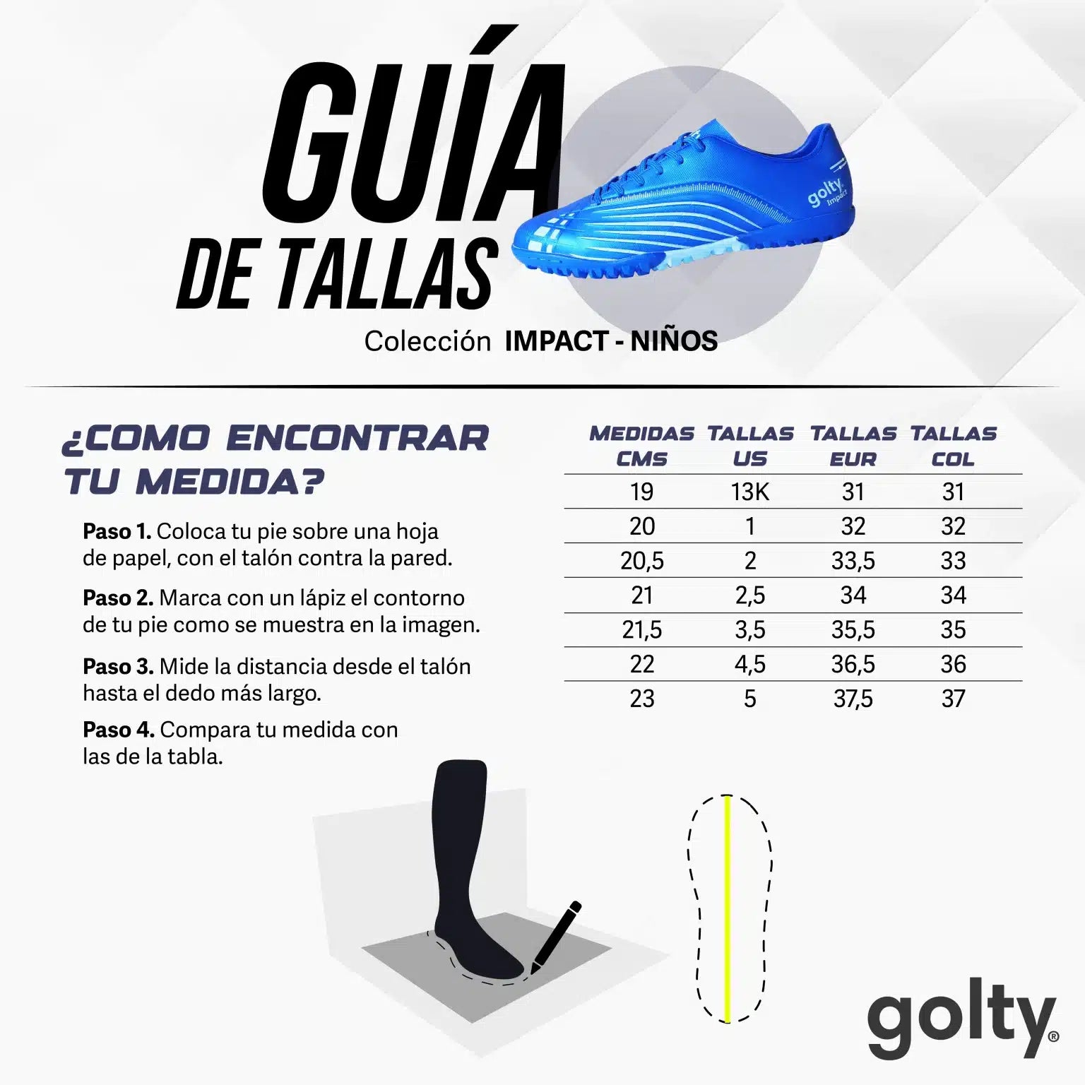 KIDS ZAPATILLA TORRETIN TURF GOLTY IMPACT