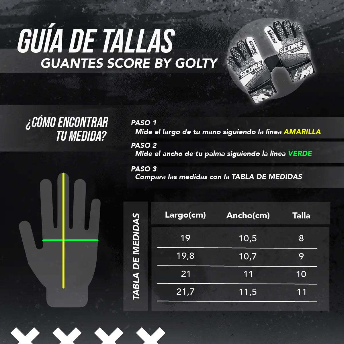 GUANTES DE ARQUERO COMPETENCIA SCORE BY GOLTY